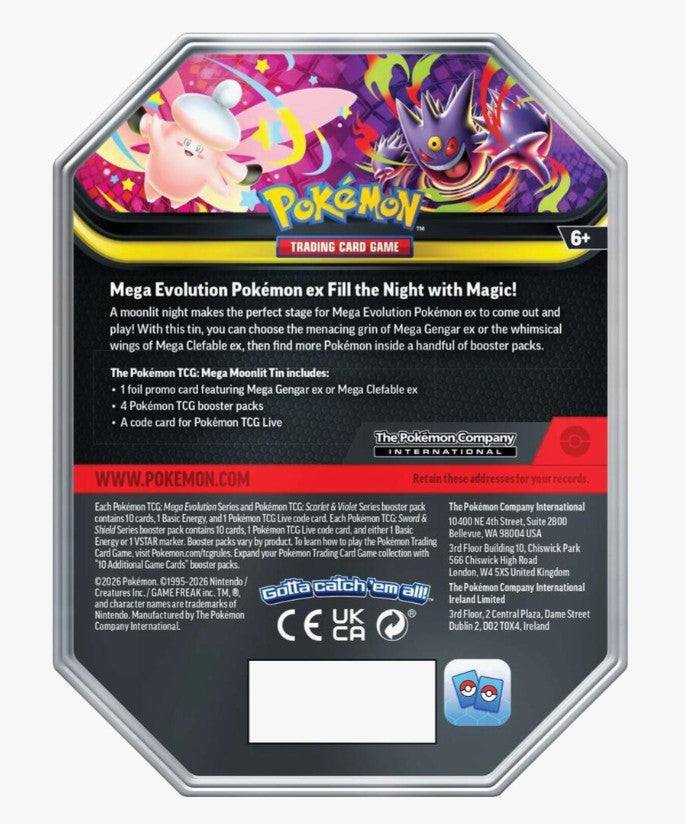 Pokemon Mega Moonlit TIN Factory Sealed Brand New