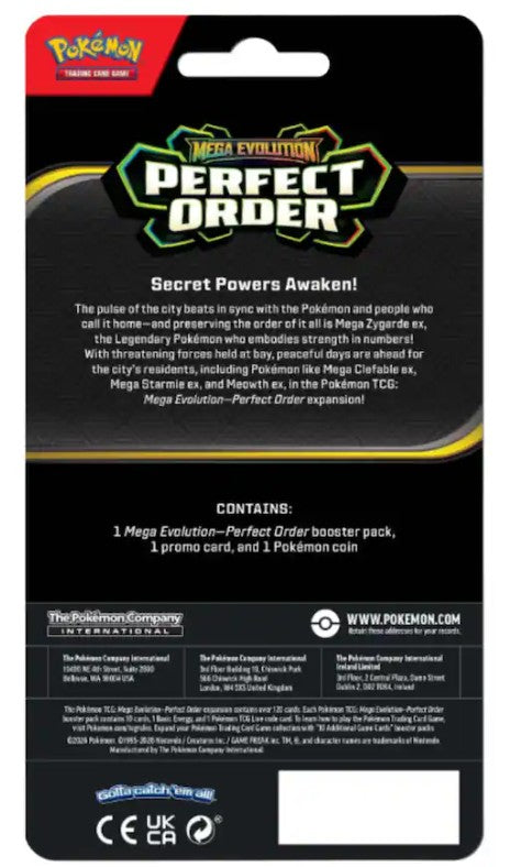 Pokémon TCG ME03 Perfect Order CHECKLANE BLISTER